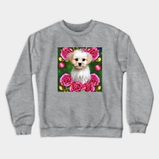 Cute Maltese Puppy Crewneck Sweatshirt